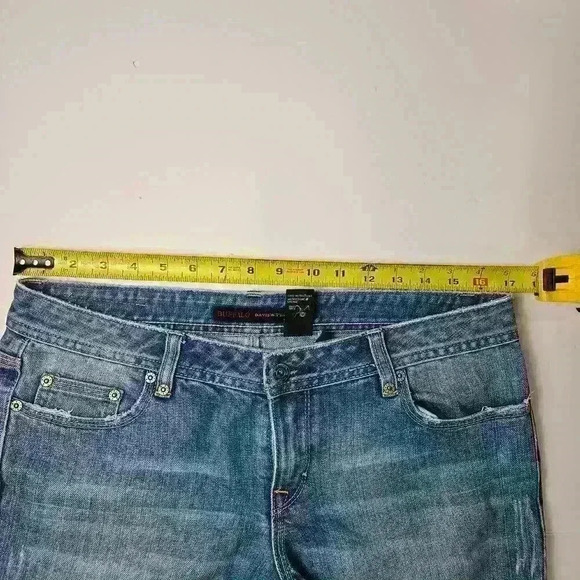 Buffalo David Bitton Light Denim Cropped Denim Zipper Along Ankle Size 31 - Picture 6 of 10